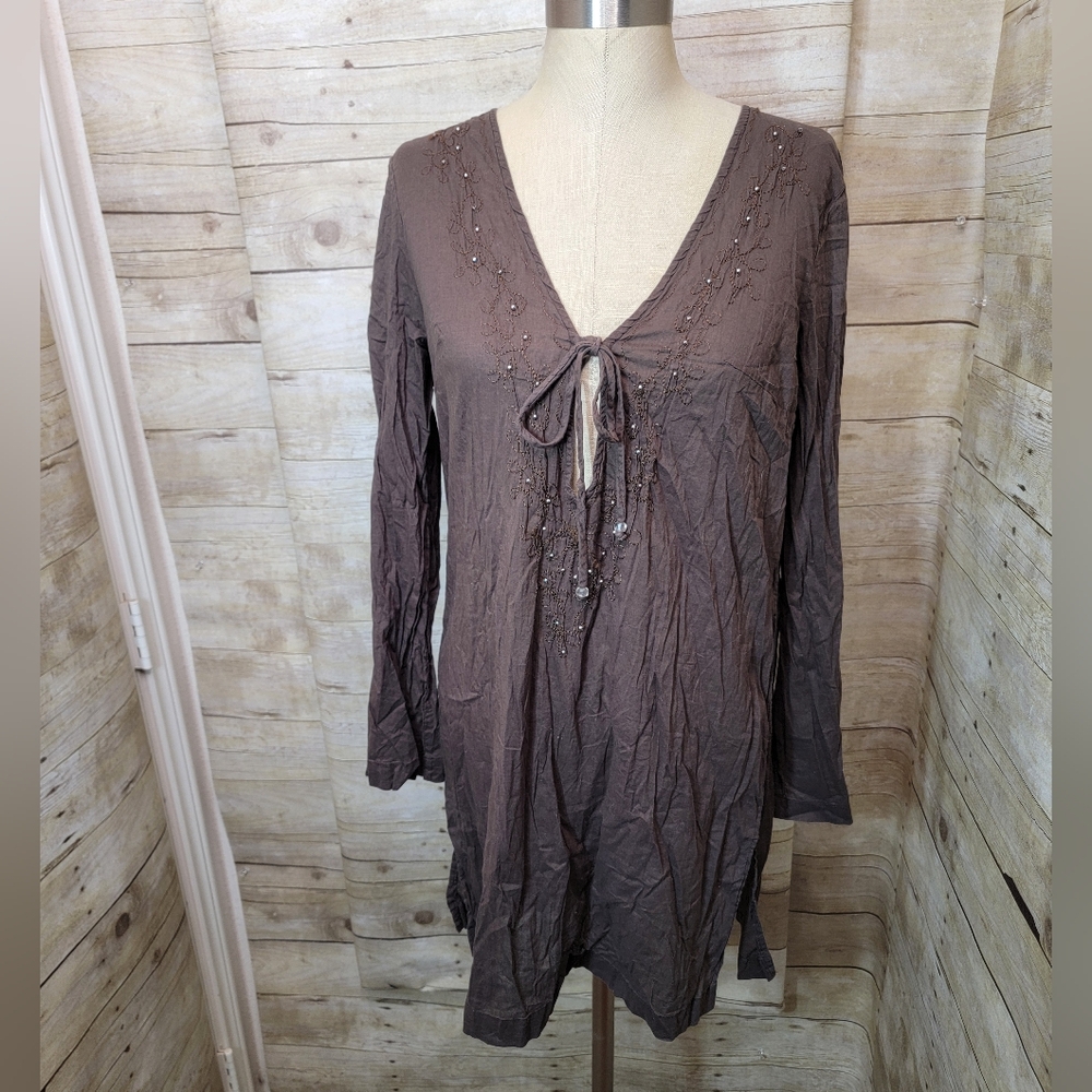 Serena brown blouse